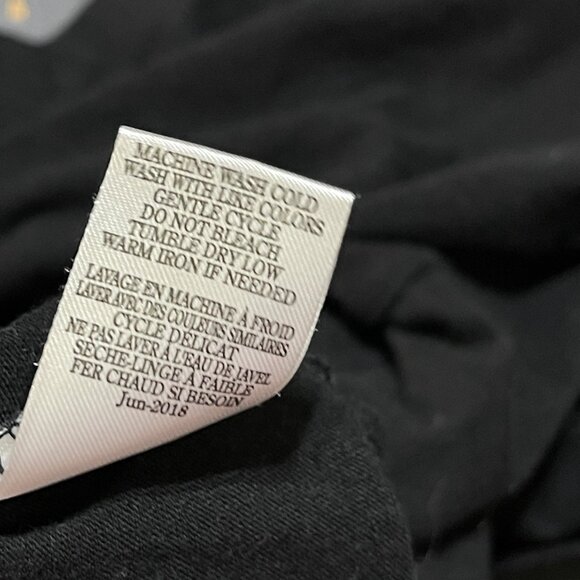 Altar'd State T-Shirt Top Long Sleeve Twist Front Black XS Extra Small - Picture 6 of 6